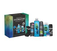 Dove Men+Care, Radox, Vaseline & Lynx The Ultimate Recharge Collection Gift Set Set bagnoschiuma, shampoo, bagnoschiuma, gel doccia, balsamo per le labbra, spray per il corpo e calzini perfetti per