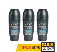 Dove Men+Care - Deodorante Roll-On Clean Comfort, 3 pz. (3 x 50 ml)