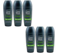 Dove Men Deo Roll On Fresh 6 X 50Ml 48H Protezione Anti-Traspirante Deodorante