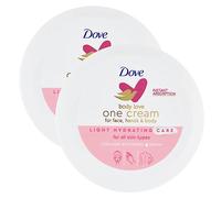 Dove One Cream Crema Idratante per Viso Mani e Corpo Idratazione Intensa per Pelli Secche Rapido Assorbimento - 2 Barattoli da 250ml