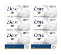 Dove Original Beauty Cream Bar 3 in 1 deterge, idrata e nutre Sapone da bagno senza solfati per una pelle morbida e liscia, adatto per l'uso quotidiano, 6x90g