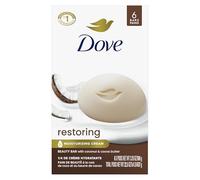 dove puramente coccole cocco beauty bar con petali di gelsomino profumo, 6 count