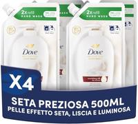 Dove Ricarica Sapone Liquido Fine Silk, 500ml (Confezione da 4)