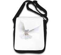 Dove Spreading Wings White Pigeon - Borsa a tracolla, colore: Bianco