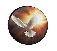 Dove Sun Art - Copertura universale impermeabile per ruota di rimorchio, protezione personalizzata per ruote di camper, camion, camper, SUV da 24-36 pollici (adatta a ruote di diametro 66 cm)