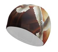 Dove Sun Art - Cuffia da nuoto comoda per capelli lunghi, resistente, antiscivolo, impermeabile, per donne e uomini, mantiene inalterata l'acconciatura
