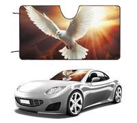 Dove Sun Art - Parasole per parabrezza auto, berlina, SUV, camion, universale, riflettente, per finestrini anteriori, pieghevole, protegge dai raggi UV e mantiene l'interno fresco, 139,7 x 76,2 cm