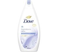 Dove Bagnodoccia Talco, Formula con Idratante Dermo-Naturale, con 1/4 di Crema Idratante, Dermatologicamente Testato, Bagnoschiuma Uomo e Donna, 100% Bottiglia Riciclata* 450 ml