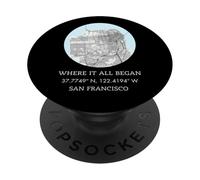 Dove tutto è iniziato - Mappa della città di San Francisco PopSockets PopGrip Adesivo
