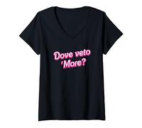 DOVE VETO 'MORE - Pink style Maglietta con Collo a V