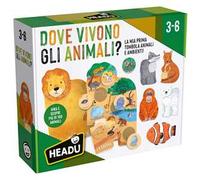 Headu Dove Vivono Gli Animali I Mio Primo Gioco Animali E Ambienti It57427 Gioco Educativo Ecosostenibile Per Bambini 3-6 Anni Made In Italy