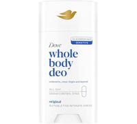Dove Whole Body Deo Deodorante Stick per Tutto il Corpo Original 75 ml, Deodorante Corpo Multi-Zona con 0% Sali di Alluminio, Protezione Anti-Odore 24 Ore, Formula Delicata, Dermatologicamente Testato
