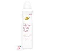 Deodorante Dove Spray Whole Body Deo 150ml, Deodorante per tutto il corpo, Profumo di Lamponi e Rosa, Protezione dagli odori fino a 72 ore, Dermatologicamente testato, Formula Antimacchie