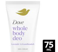 Dove Whole Body Deodorante alla lavanda e alla camomilla, con 0% sali di alluminio per ascelle, petto, gambe e oltre 75 ml