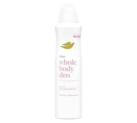 Dove Whole Body Deodorante spray al lampone e alla rosa, con 0% sali di alluminio per ascelle, petto, gambe e oltre 150 ml