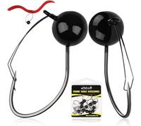 Dovesun 12 Pezzi Teste Jig Antiaggancio - Ami per Montatura Wacky - Ami da Pesca Weedless - Teste Jig per Pesca al Bass con Pesi per Vermi - 1,8 g