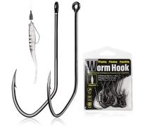 Dovesun Amo da Pesca, Texas Rig Ami da Pesca 30 Pz Professionale V Pesce Gatto | Basso Ganci Spinato per Acqua Dolce Acqua Salata 1/0