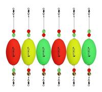 Dovesun Bobine da Pesca Popping Sughero Pesca Pesca Galleggianti Pesca Tappi Popping Tappi per Acqua Salata Acqua Dolce B-Ovale Galleggiante 30g-6pcs
