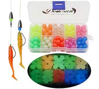 Dovesun Perline assortite da pesca per esche da pesca, 10 colori, A-Glow in Dark 1 cm (120 pezzi)