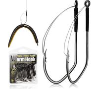 Dovesun Senza Erbacce Amo da Pesca, Wacky Rig Ami da Pesca 30 Pz Professionale V Pesce Gatto | Basso Ganci Spinato per Acqua Dolce Acqua Salata 3/0