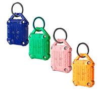 Dovick- Waterproof Airtag Keychain Holder Case,Screw Full Cover Compatible with Apple Air Tag Tracker Key Ring (Mix 4 Pack)