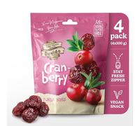Dovido mirtilli rossi 100 g essiccati vegano senza glutine snack 4 pz