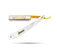 DOVO Rasoio a mano libera Solingen - Rasoio dritto in acciaio al carbonio - 5/8 di pollice - testa rotonda - molatura completa - DOVO Solingen rasoio barbiere