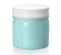DOWAN Burriera in Porcellana, Portaburro in Porcellana, Burriera Stile Barattolo di Vetro con Coperchio e Acqua, Morbido e Distribuibile, Gadget da Cucina, Blu