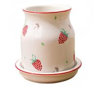Dowbom Portautensili da cucina per piano di lavoro, organizer per spatole, utensili da cucina in ceramica, portaposate, supporto per bacchette da cucina (D, 10,9 cm)