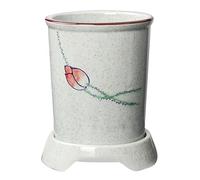 Dowbom Scolaposate giapponese in ceramica per bacchette, scolapiatti, portaposate con manico, porta bacchette per cucina (E)