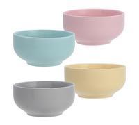 Dowbom Set di ciotole grandi per cereali, 400 ml, adatte al microonde, per riso, colazione, cereali in ceramica (confezione da 4)