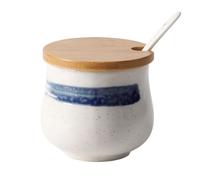 Dowbom Zuccheriera giapponese con coperchio e cucchiaio, zuccheriera, contenitore per spezie (H, 200 ml)