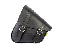 Willie & Max, 59776-00, Borsa Piccola per forcellone Softail/Triangolato, in Pelle Sintetica, con Fibbie cromate, Fabbricata negli Stati Uniti, Colore: Nero