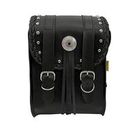 Willie & Max by Dowco 58431-00 Warrior Series: Borsa da Moto Sissy Bar in Pelle Sintetica, Colore Nero, Misura Universale, capacità 6 Litri