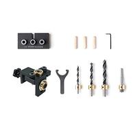 Doweling Jig Kit 8/10/15mm Pocket Hole Jig Set con Clip di Posizionamento Foro Regolabile Guida Trapano Puncher Locator Connettore giunto