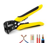 DOWELL Automatic Wire Stripper 10-24 AWG, strumento multifunzionale 3-in-1 per lo spogliamento, il taglio e la serratura, strumento elettrico resistente per professionisti e fai da te
