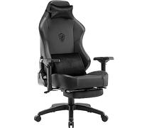 Dowinx Sedia da gaming da ufficio con braccioli 4D, in pelle PU, con poggiatesta e supporto lombare, ergonomica, 400 kg, colore nero