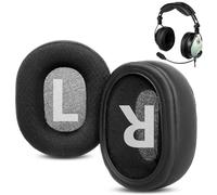 DowiTech Cuscinetti auricolari traspiranti & durevoli di ricambio Compatibile con David Clark DC ONE-X Cuffie pilota Cuscinetti auricolari in tessuto a rete e memory foam (Nero)