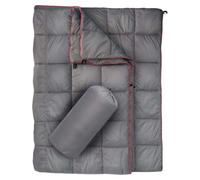 Down Camping Blanket Lightweight Warm Packable Quilt Portable Foldable Outdoor Hiking Travel(GREY)