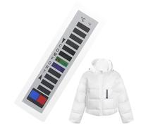 Down Coat Temperature Gauge - PVC Liquid Crystal 13.5x3.8cm | Winter Temperature Strips, LCD Clothing Têmperature Gauge | Reusable Fish Tank And Cold Weather Thermometer
