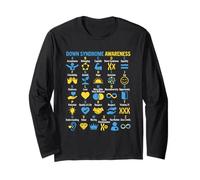 Down Syndrome Alphabet Awareness Graphic Maglia a Manica