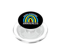 Down Syndrome Awareness Ribbon Boho Rainbow PopSockets PopGrip per MagSafe