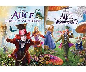 Down The Rabbit Hole Through the Looking Glass With Alice in Wonderland DVD Tim Burton Disney Double Family Wild Fantasy