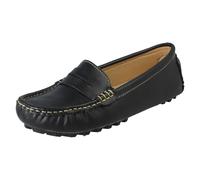 Down To Earth Mocassini Slip On In Pelle Nera Bronzo Casual Donna