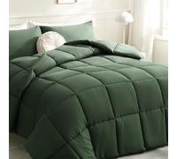 DOWNCOOL Comforters - Piumone oversize per letto king size, per tutte le stagioni, leggero, alternativo in piuma, per hotel, con linguette agli angoli (verde, per letto king size, 300 x 248 cm)