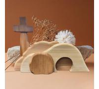 DOWNDRIFT Scena pasquale in legno, presepe pasquale per Pasqua, risurrezione, scena, ornamenti Gesù, presepe, decorazioni in legno, scene pasquali, decorazione da tavolo, decorazione da tavolo
