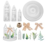 DOWNDRIFT Set di 4 stampi in silicone per candele, stampi in silicone per versare stampi in silicone per la casa, per la casa, per la cera di soia, candele, sapone, artigianato