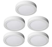 Downlight JANDEI 18W Superficie Pack 5 6000K Alluminio IP20 ø210mm