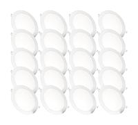 JANDEI - 20 Faretti Led da Incasso, 18W, 1440 Lumen, Forma Rotonda, Ultra Sottile 13mm, Colore della Luce Bianco Freddo 6000K, Foro Incasso Ø 200- Ø 205 mm, Trasformatore Incluso