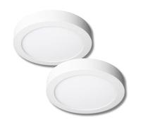 Downlight LED JANDEI Superficie 18W 4200K 1440lm Alluminio Bianco 120° Ø210mm Pack 2